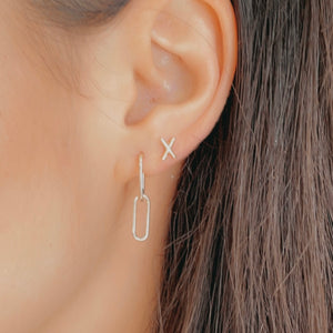 Paper Clip Stud Earrings