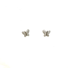 Load image into Gallery viewer, Dainty Butterfly Earrings, Butterfly Post Earrings, Sparkling Butterfly Earrings, Topaz Jewelry
