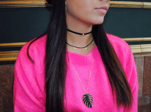 Leaf Necklace,Monstera Leaf Necklace - Topaz Jewelry