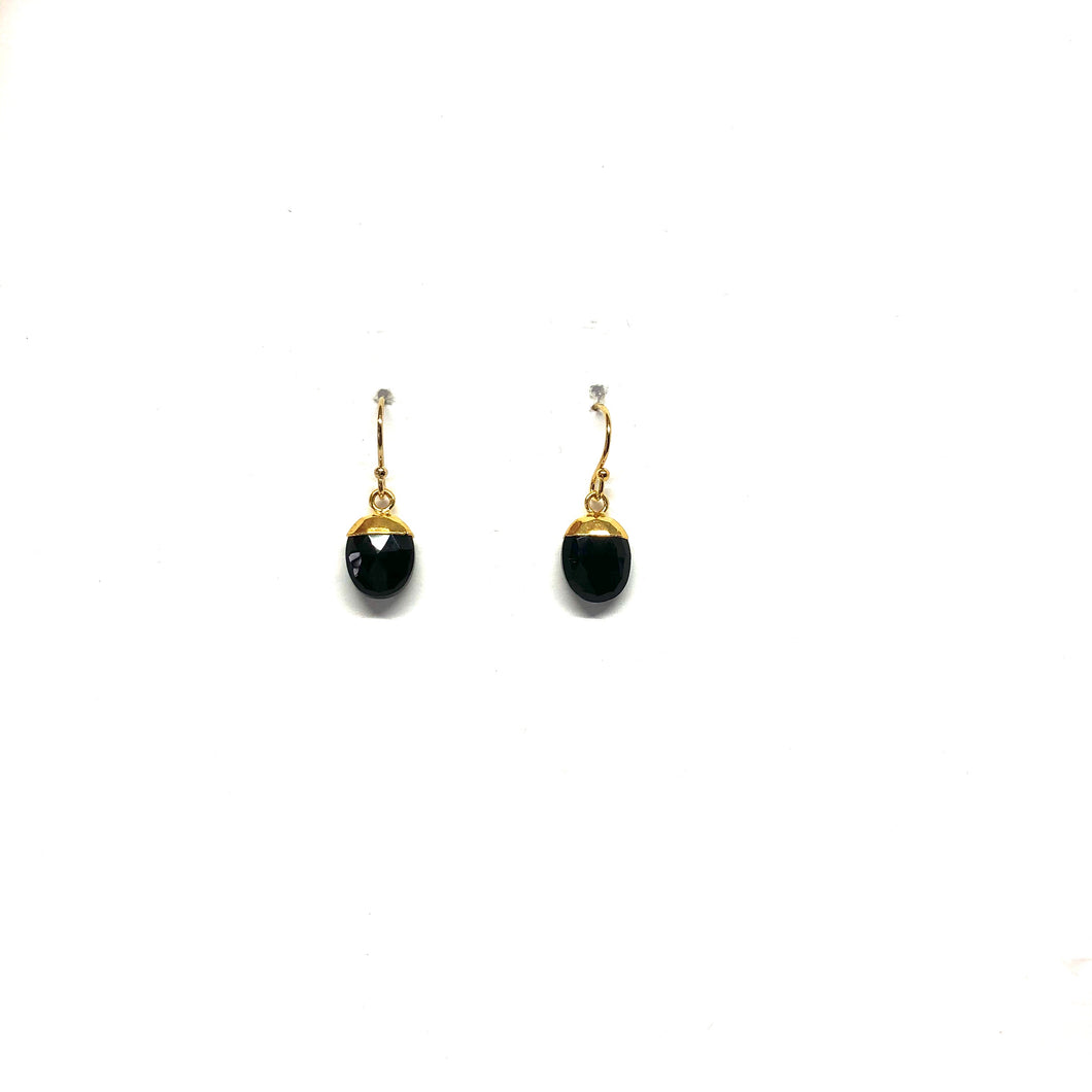 Black Drop Earrings - Topaz Custom Jewelry