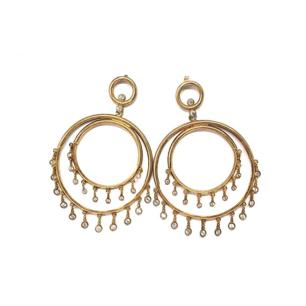 Gold Statement Earrings,Topaz Jewelry
