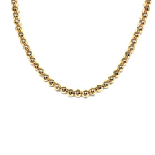 Load image into Gallery viewer, 14K Gold Filled 5 mm Beads Necklace, Gold Balls Short Necklace, Topaz Jewelry

