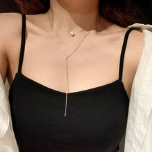 Load image into Gallery viewer, Gold Filled Fresh Water Pearl Necklace, Dainty Pearl Necklace- Topaz Jewelry
