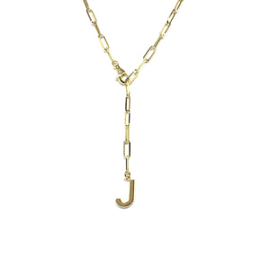 Initial J Lariat Necklace,J Lariat Necklace,Topaz Jewelry