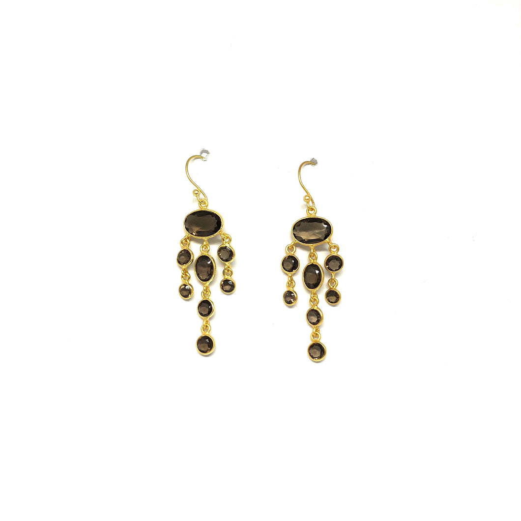 Smoky Chandelier Earrings - Topaz Custom Jewelry