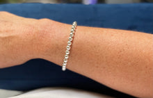 Load image into Gallery viewer, Sterling Silver Tiffany Style Bracelet,Silver Balls Bracelet,Silver Bracelet,Topaz Jewelry
