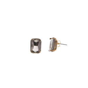 Black Swarovski Post Earrings