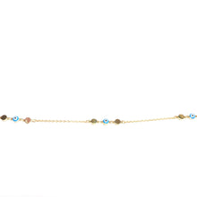 Load image into Gallery viewer, solid Gold Evil Eye Bracelet,Topaz Jewelry
