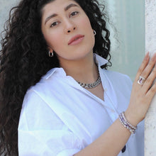 Load image into Gallery viewer, Amethyst Stretch Bracelet,Purple Semi Precious Stones Stretch Bracelet,Topaz Jewelry
