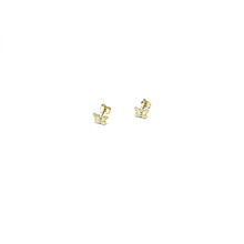 Load image into Gallery viewer, 10K Solid Gold Butterfly Stud Earrings,Topaz Jewelry

