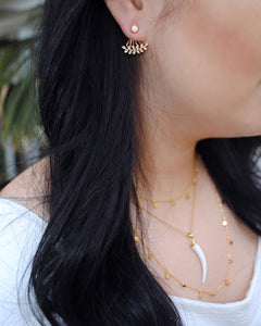 White Horn Necklace - Topaz Custom Jewelry