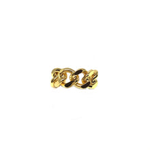 Load image into Gallery viewer, Gold Plated Chain Ring, Link Chain Adjustable Ring, Topaz Jewelry 

