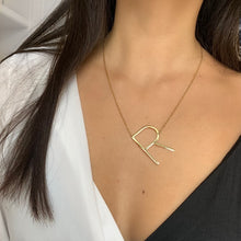 Load image into Gallery viewer, Sideway R Necklace - Topaz Jewelry
