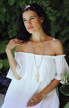 Load image into Gallery viewer, Aqua Star Necklace Stars Statement Necklace- Topaz Jewelry
