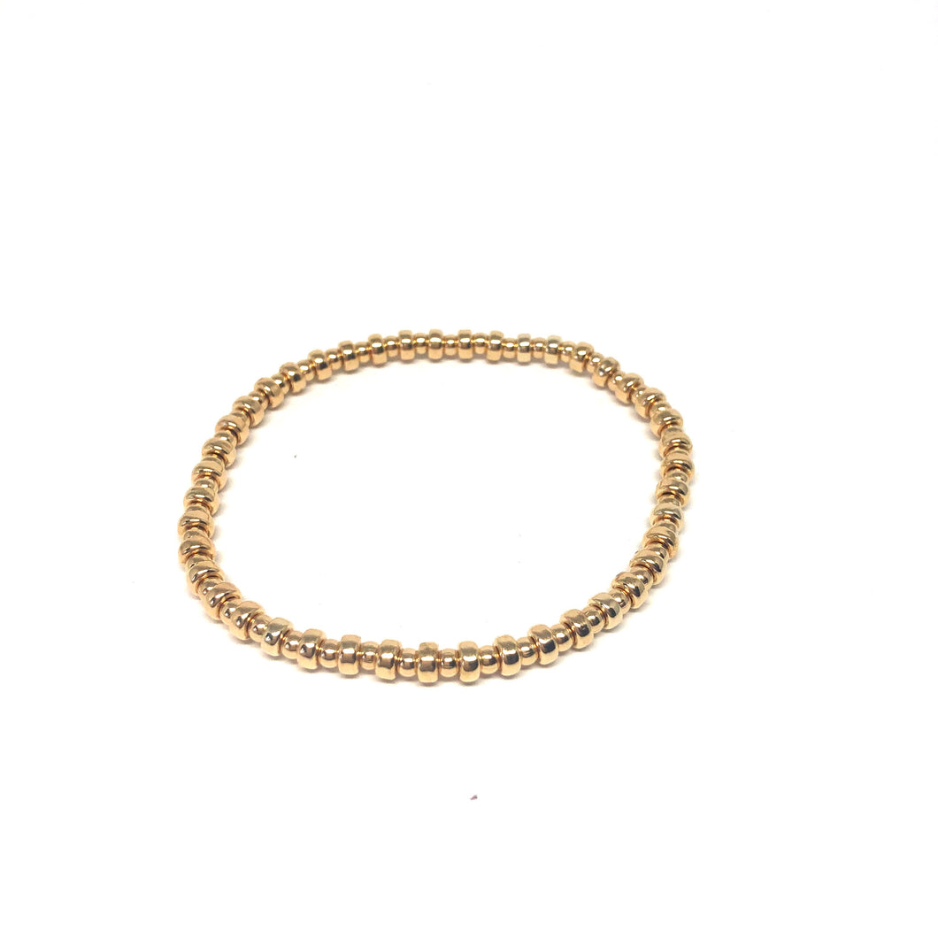 Gold Filled Stretch Bracelet,Stackable Balls Bracelet,Textured Gold Filled Stretch Bracelet,Topaz Jewelry