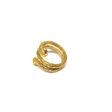 Load image into Gallery viewer, Gold Snake Ring, Stainless Steel Gold Snake Ring, Topaz Jewelry
