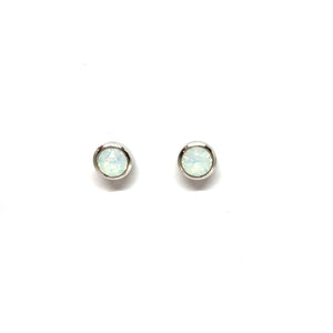 Swarovski Crystal Stud Earrings,White Crystal Post Earrings,Everyday Post Earrings,Topaz Jewelry