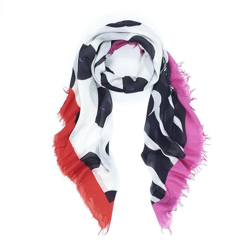 Interesting Times Scarf,Colourful Scarf ,Suzy Roher - Topaz Jewelry