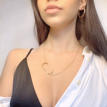 Load image into Gallery viewer, Sideway C Necklace - Topaz Jewelry
