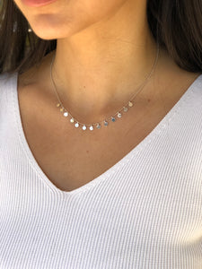 10K Disc Necklace,Gold Disc Necklace,10K Gold Disc Charms- Topaz Jewelry