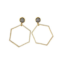 Load image into Gallery viewer, Olivia Hexagon Earrings - Topaz Jewelry
