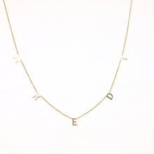 Load image into Gallery viewer, Tiny Floating Initial Necklace - Topaz Custom Jewelry
