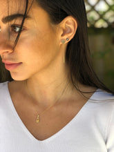 Load image into Gallery viewer, 10K Gold Disc Threaders Earrings - Topaz  Jewelry
