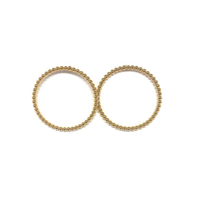 Forever Gold Balls Open Circle Post Earrings - Topaz Custom Jewelry