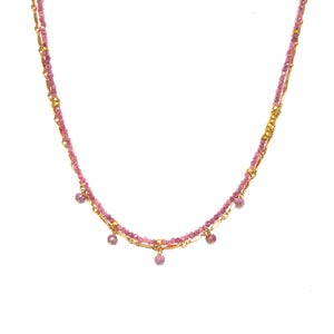 Silverite Gemstone Drop Necklace - Topaz Jewelry