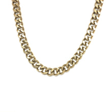 Load image into Gallery viewer, Gold Stainless Steel Cuban Choker Necklace, Wrap Gold Cuban Chain Bracelet, Topaz Jewelry
