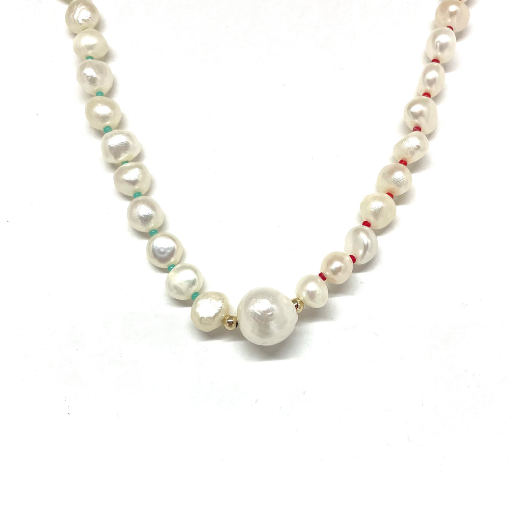 Pearl Necklace,Pearl Choker,Colour Pop Pearl Necklace,Topaz Jewelry