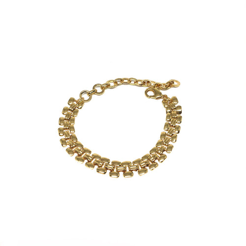 Adjustable Gold Plated Links Bracelet ,Dainty Gold Plated Link Bracelet,Topaz Jewelry