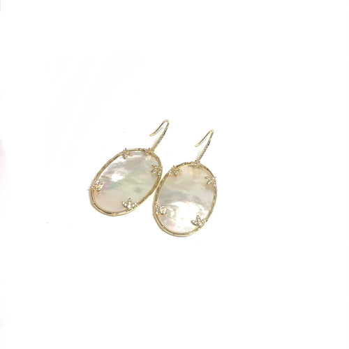 Mother of Pearl Statement Earrings,Mother of Pearl Oval Earrings,Topaz Jewelry.