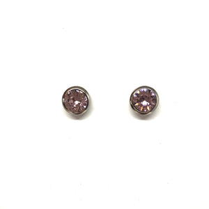 Lilac Swarovski Crystal Stud Earrings,Lilac Crystal Post Earrings,Everyday Color Crystal Post Earrings,Topaz Jewelry