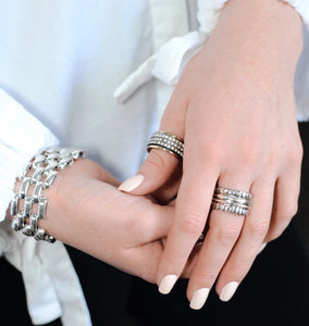 Sterling Silver Meditation Ring,Sterling Silver Spinner Ring Meditation Ring Toronto,Topaz Jewelry
