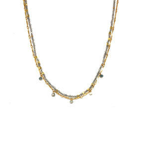 Silverite Gemstone Drop Necklace - Topaz Jewelry