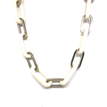 Load image into Gallery viewer, White Resin Link Necklace,White Links Necklace - Topaz Jewelry
