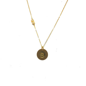 Initial B Necklace - Topaz Custom Jewelry