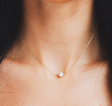 Load image into Gallery viewer, Gold Filled Fresh Water Pearl Necklace, Dainty Pearl Necklace- Topaz Jewelry
