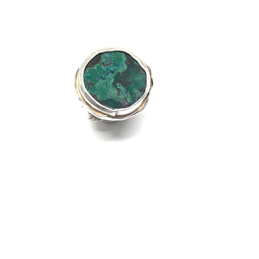 Chrysocolla Ring - Topaz Custom Jewelry