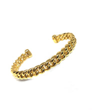 Load image into Gallery viewer, Cuban Chain Cuff Bracelet,Gold Link Chain Cuff Bracelet,TopazJewelry

