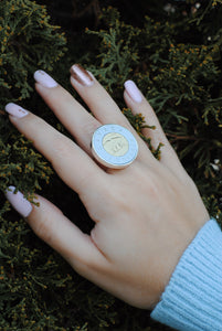 Tonnie Ring,Tonnie Coin Ring,Canada Coin Ring,Topaz Jewelry