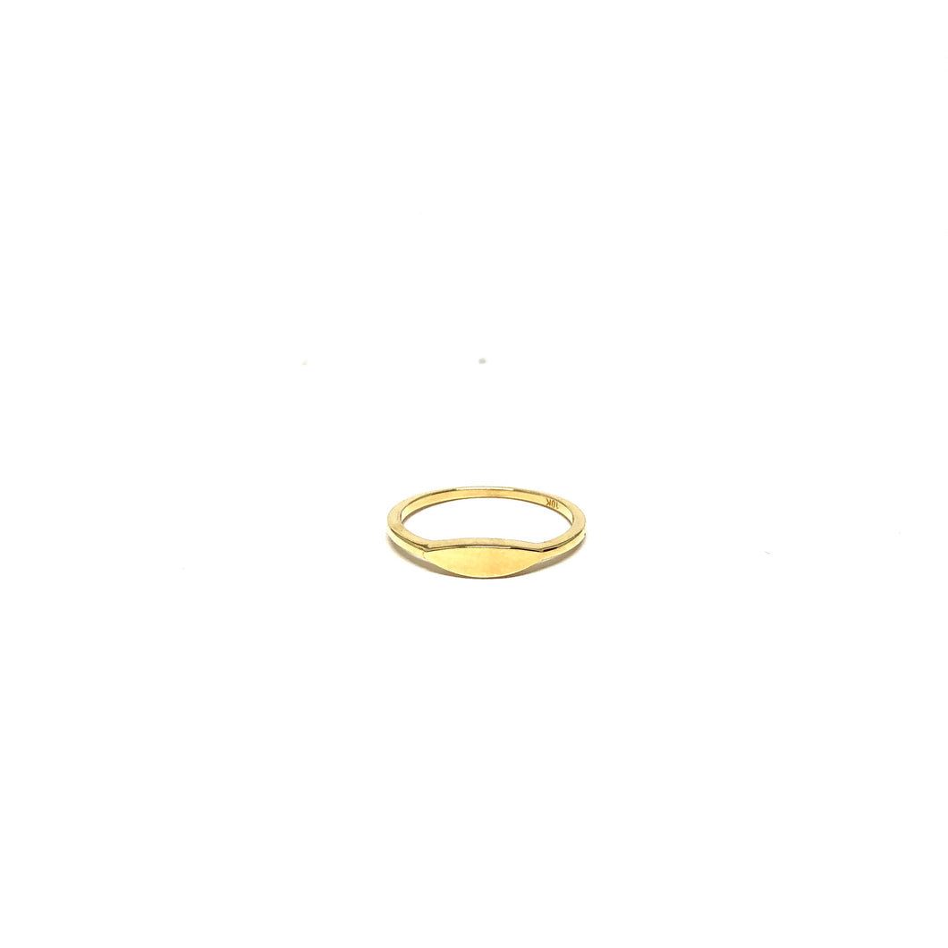 Gold Pinky Ring,Gold Signet Ring - Topaz Jewelry