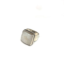 Load image into Gallery viewer, Moonstone Silver Ring,Moonstone Statement Ring,Topaz Jewelry
