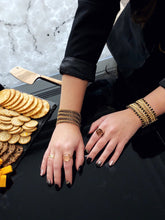 Load image into Gallery viewer, Black ,Gold Zigzag Bracelet ,Gold Black Statement Bracelet- Topaz Jewelry
