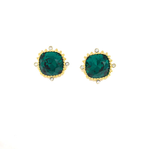 Green Post Earrings,Large Green Studs,Earrings Toronto, Topaz Jewelry