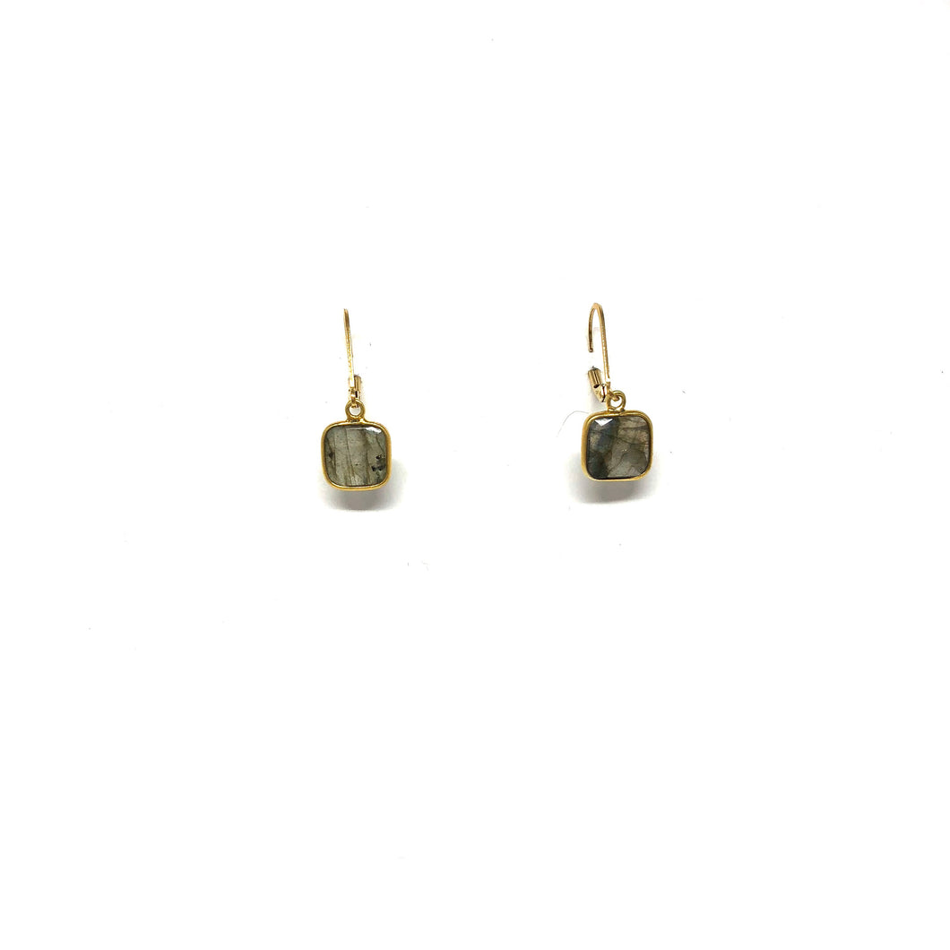  Square Labradorite Earrings - Topaz Jewelry