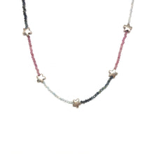 Load image into Gallery viewer, Pink,Blue Sapphire Gemstones Necklace,Star Necklace,Topaz Jewelry
