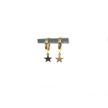 Load image into Gallery viewer, Gold Star Hoops,Star Hoop Earrings - Topaz Jewelry
