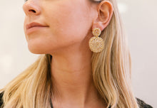 Load image into Gallery viewer, Gold Crochet Post Earrings - Topaz Jewelry

